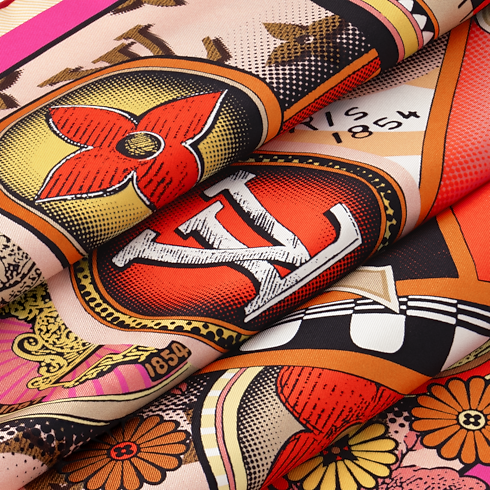 Foulard Malles Merveilleuses Remix 90 S00 Donna Accessori Foulard in seta e Bandeaux | LOUIS VUITTON (Zoom prodotto)