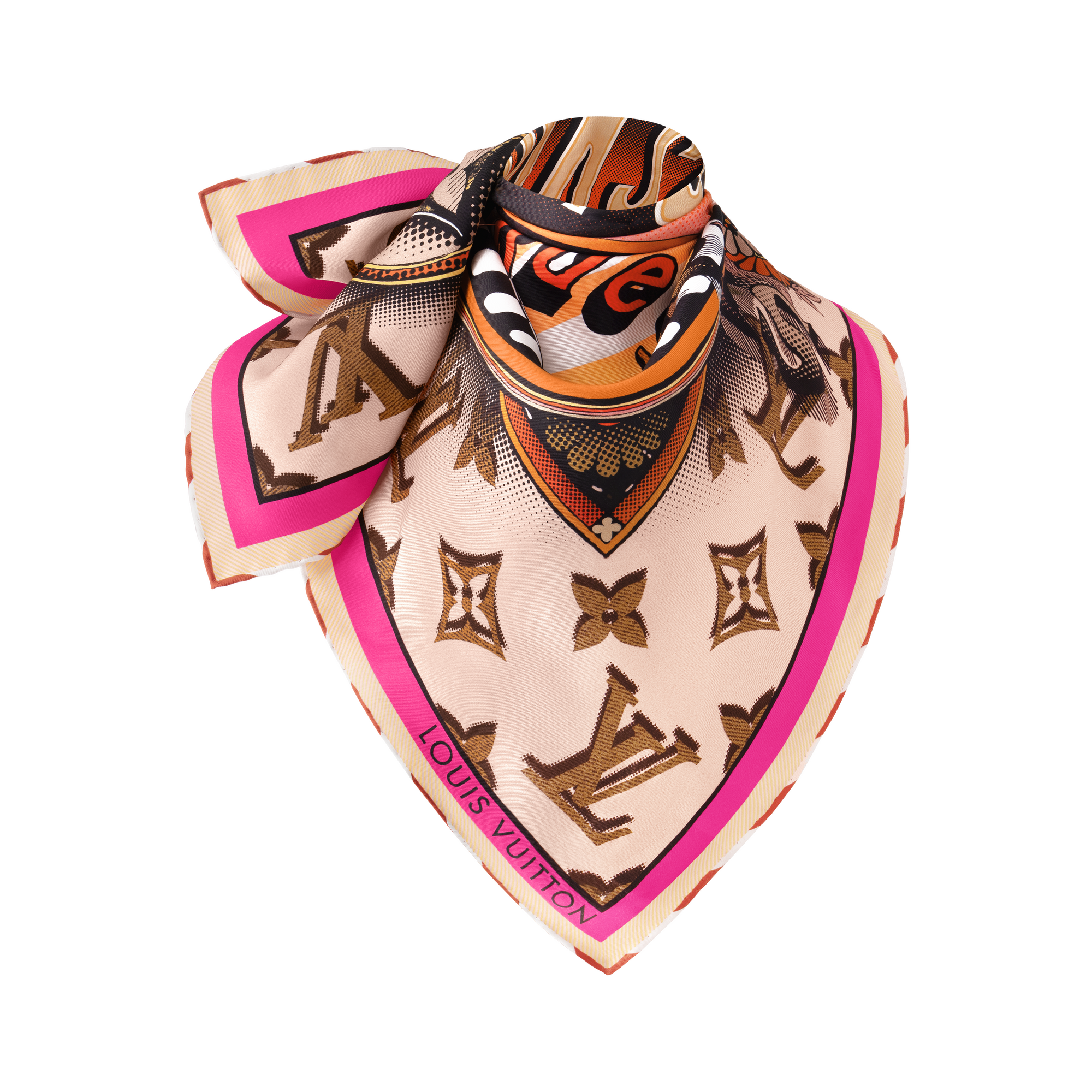 Foulard Malles Merveilleuses Remix 90 S00 Donna Accessori Foulard in seta e Bandeaux | LOUIS VUITTON (Zoom prodotto)