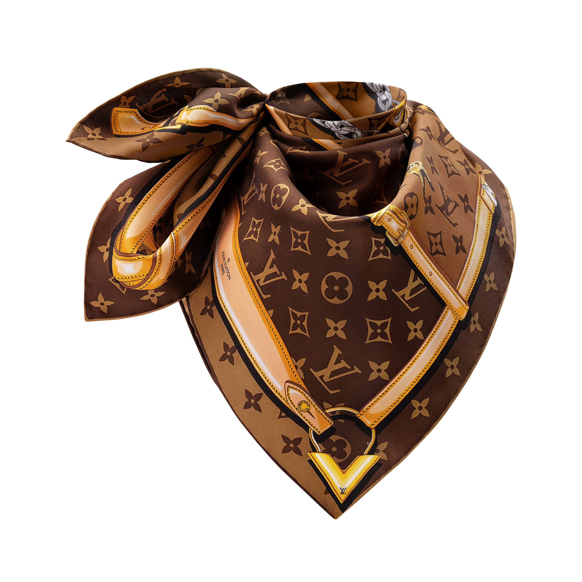 Foulard Monogram Confidential 90 S00 Donna Accessori Foulard in seta e Bandeaux | LOUIS VUITTON (Zoom prodotto)