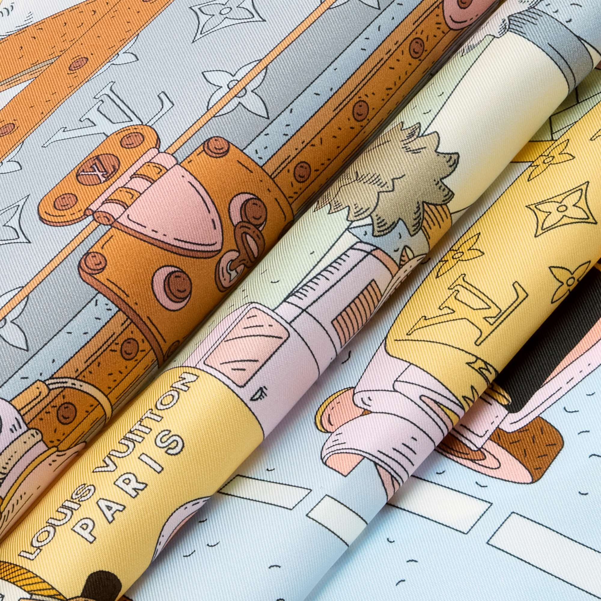 Foulard Paris En Beauté 90 S00 Donna Accessori Foulard in seta e Bandeaux | LOUIS VUITTON (Zoom prodotto)