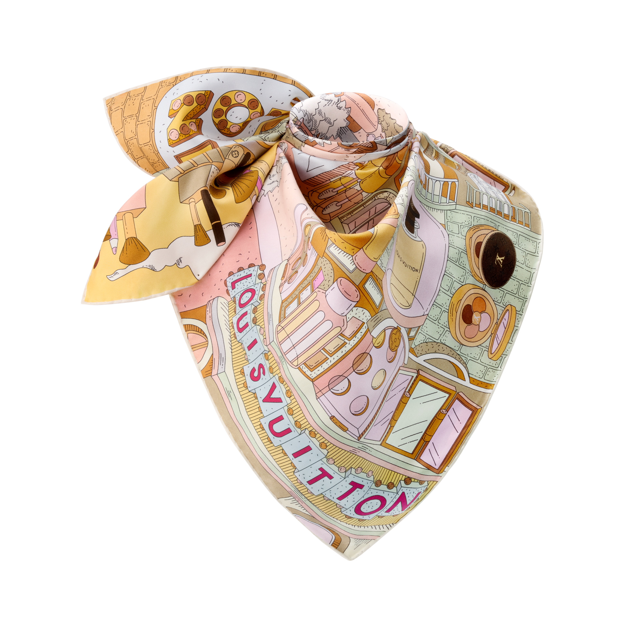 Foulard Paris En Beauté 90 S00 Donna Accessori Foulard in seta e Bandeaux | LOUIS VUITTON (Zoom prodotto)