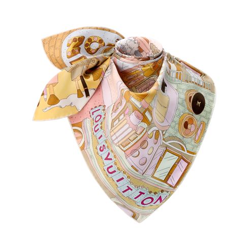 Foulard Paris En Beauté 90 S00 Donna Accessori Foulard in seta e Bandeaux | LOUIS VUITTON (Zoom prodotto)