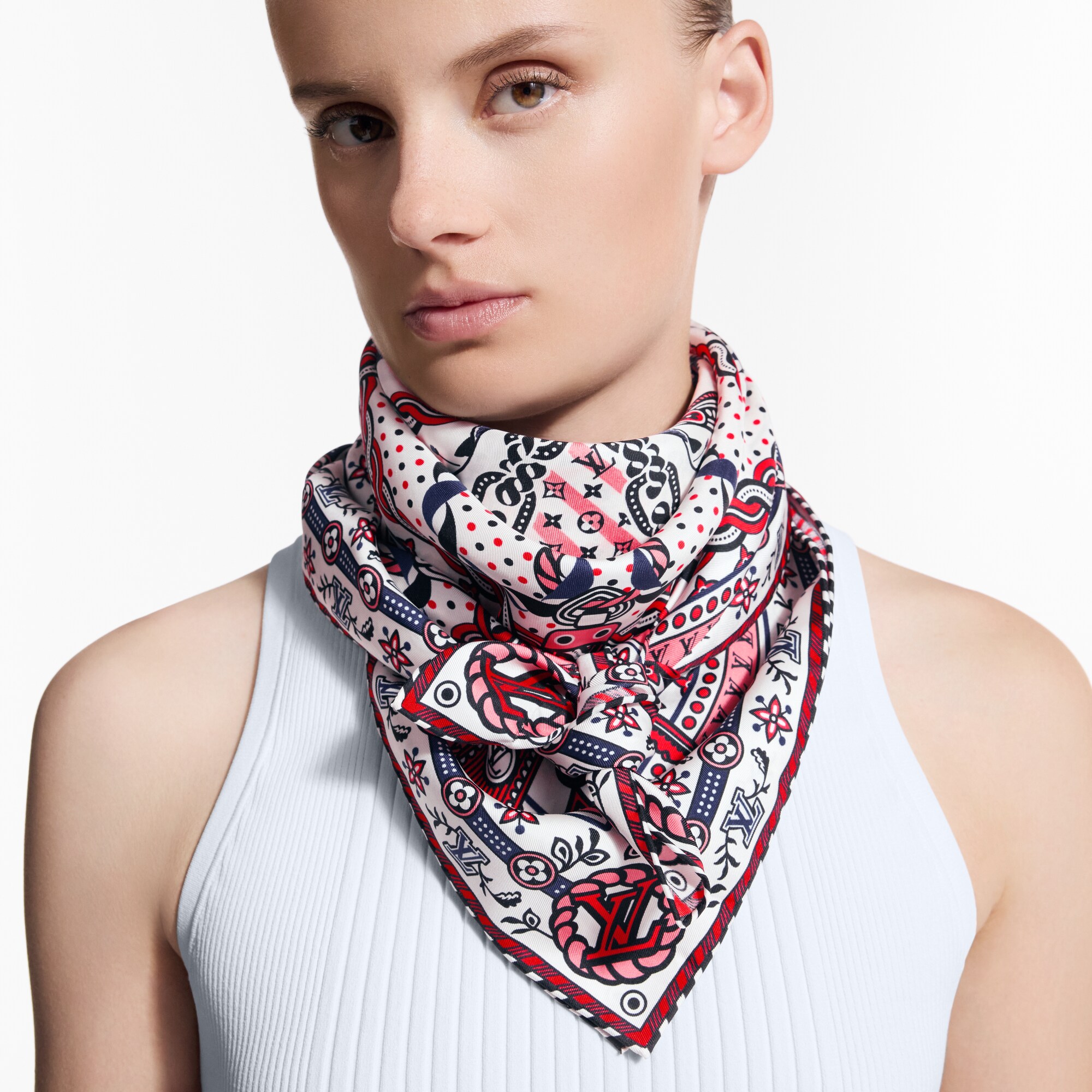 Foulard Summer Garden 90 S00 Donna Accessori Foulard in seta e Bandeaux | LOUIS VUITTON (Zoom prodotto)