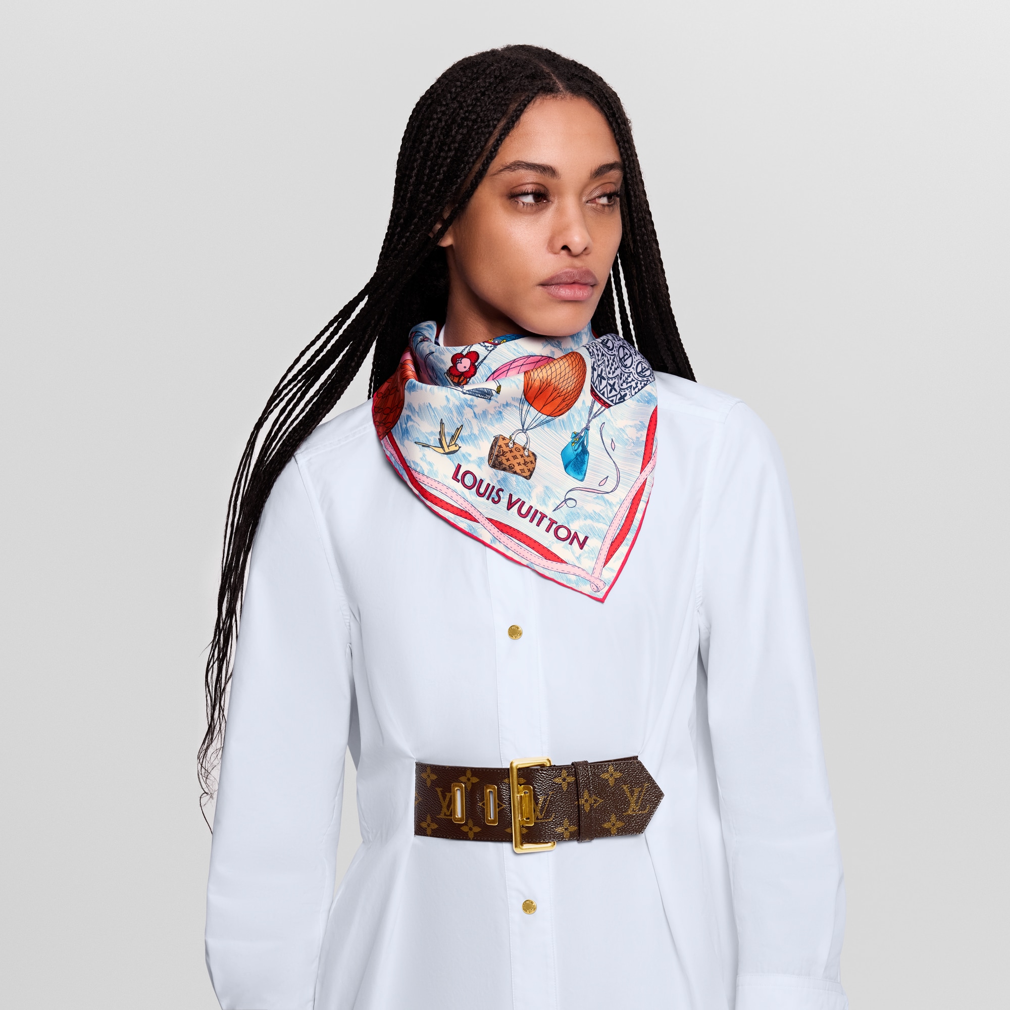 Foulard Up And Away 90 S00 Donna Accessori Foulard in seta e Bandeaux | LOUIS VUITTON (Zoom prodotto)