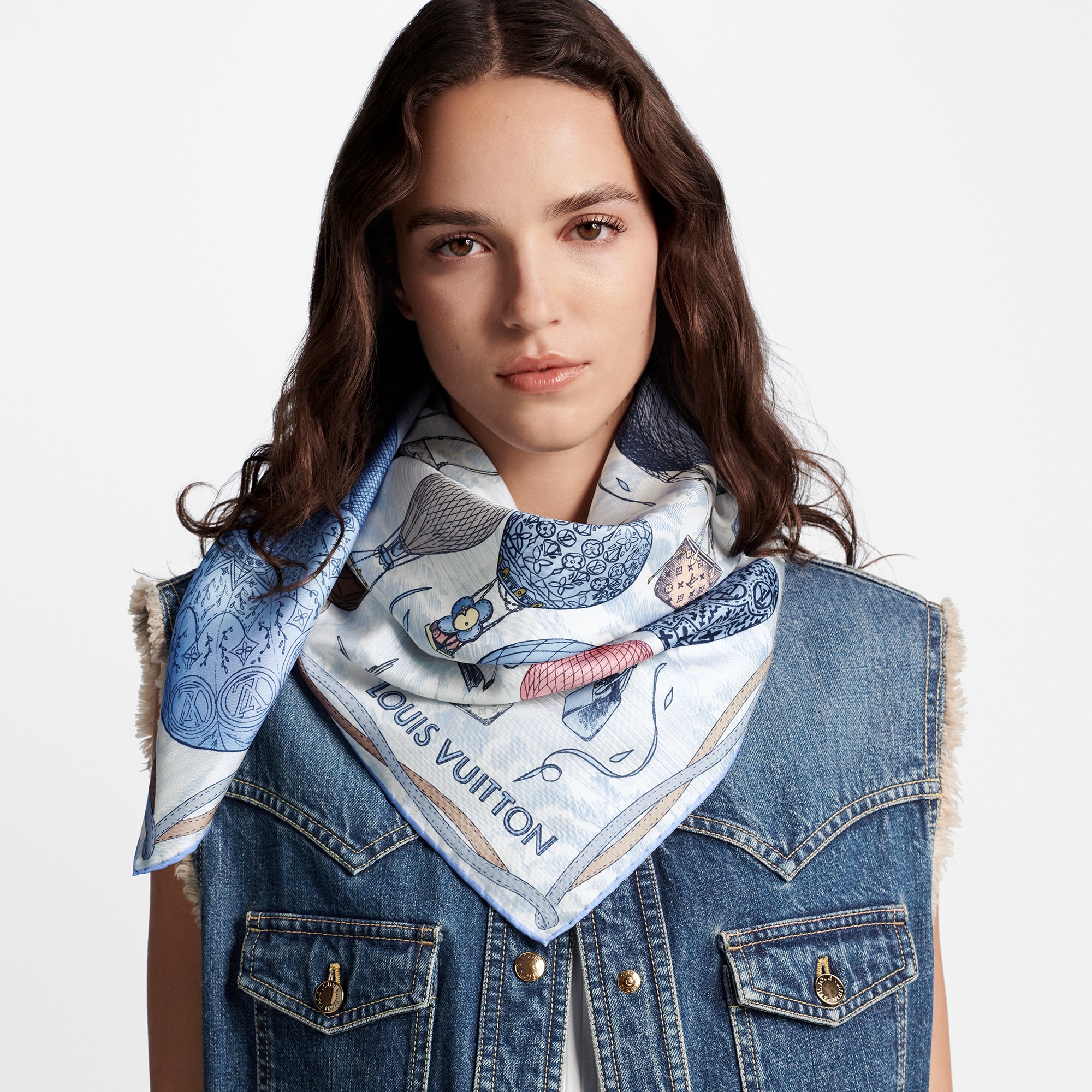 Foulard Up And Away 90 S00 Donna Accessori Foulard in seta e Bandeaux | LOUIS VUITTON (Zoom prodotto)