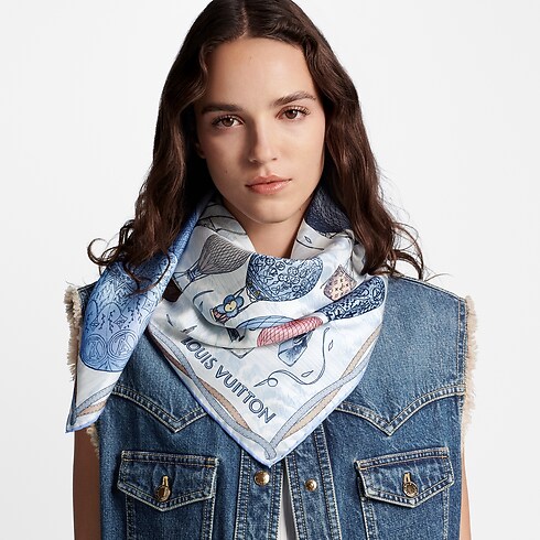 Foulard Up And Away 90 S00 Donna Accessori Foulard in seta e Bandeaux | LOUIS VUITTON (Zoom prodotto)