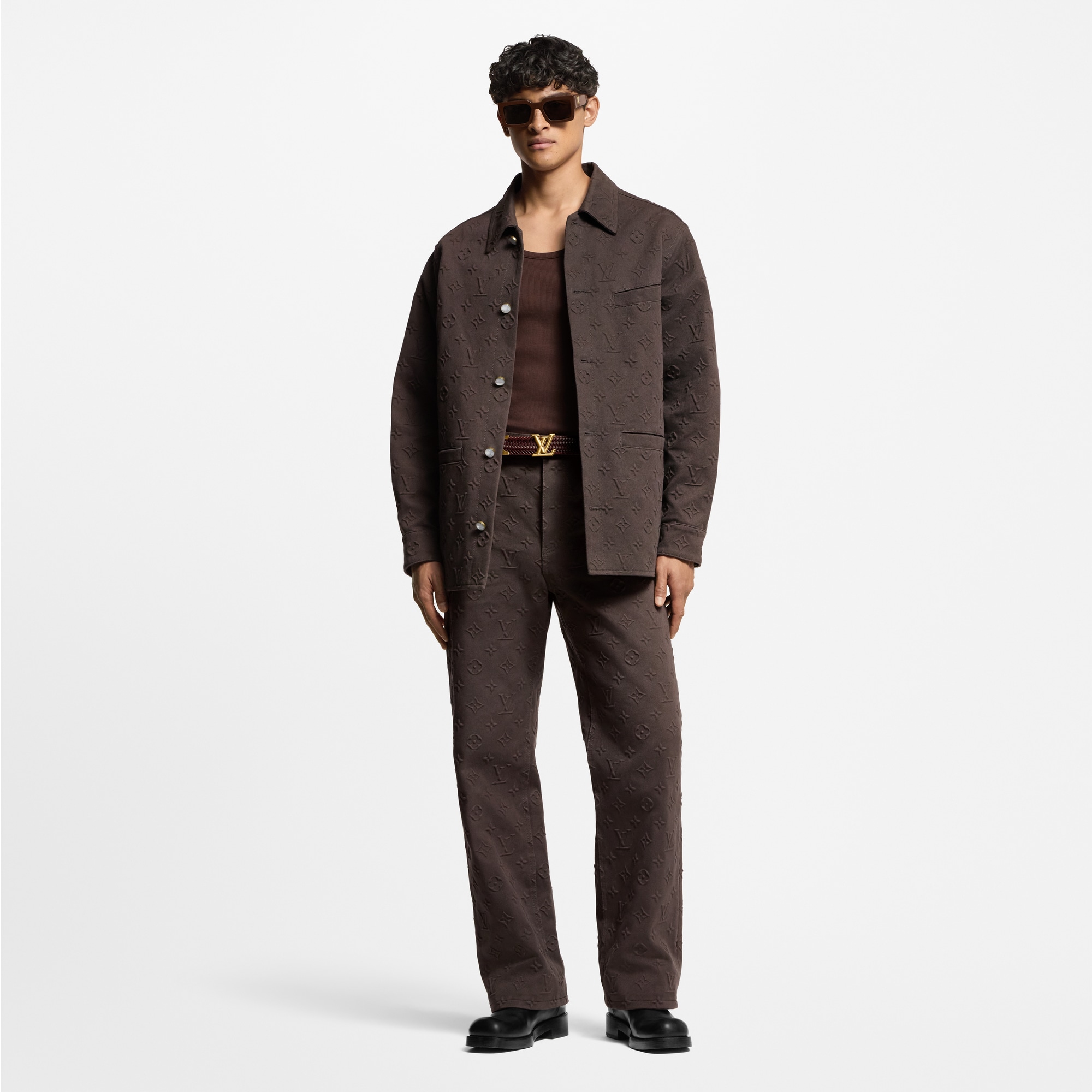 Giacca a camicia con motivo Monogram impresso  Uomo Abbigliamento Capispalla e Cappotti | LOUIS VUITTON (Zoom prodotto)