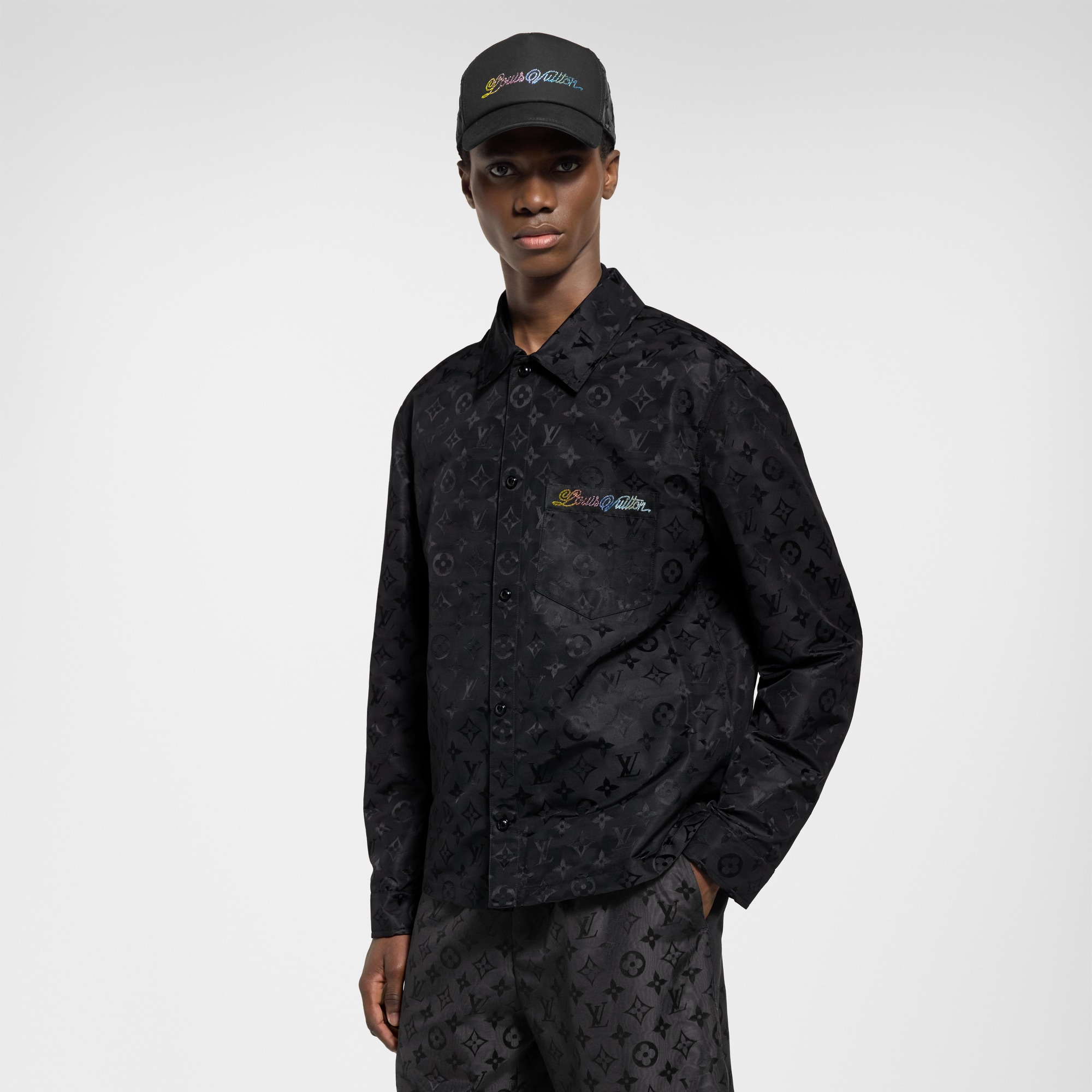 Giacca a camicia con motivo Monogram Moiré in trama jacquard  Uomo Abbigliamento Capispalla e Cappotti | LOUIS VUITTON (Zoom prodotto)