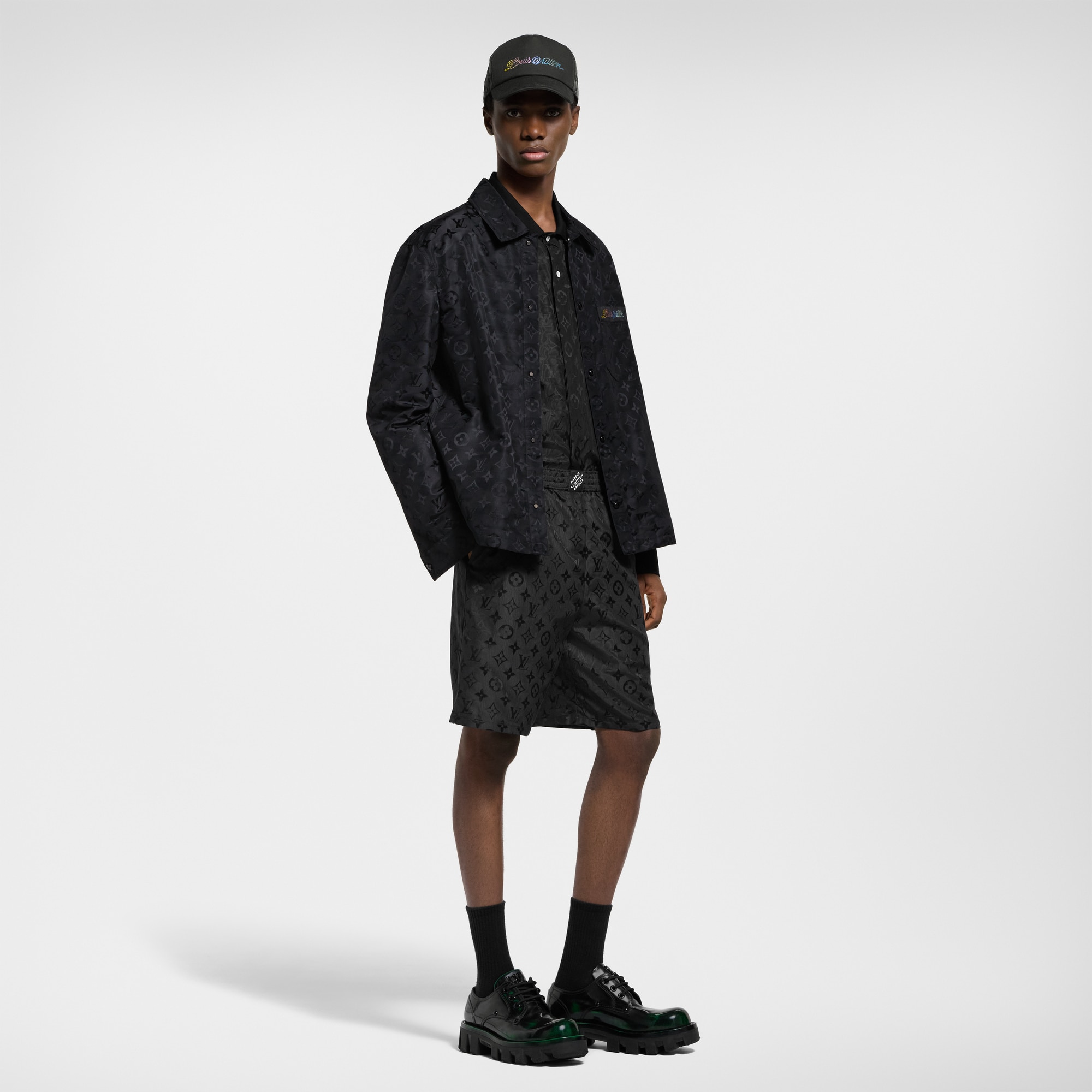 Giacca a camicia con motivo Monogram Moiré in trama jacquard  Uomo Abbigliamento Capispalla e Cappotti | LOUIS VUITTON (Zoom prodotto)