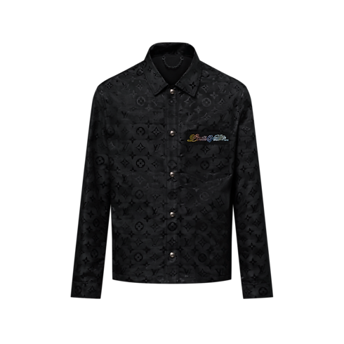 Giacca a camicia con motivo Monogram Moiré in trama jacquard Uomo Abbigliamento Capispalla e Cappotti | LOUIS VUITTON (Zoom prodotto)