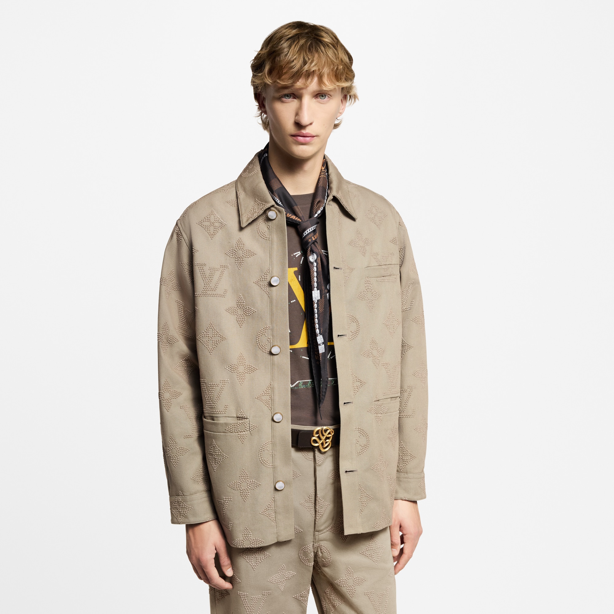 Giacca a camicia con motivo Monogram ricamato  Uomo Abbigliamento Capispalla e Cappotti | LOUIS VUITTON (Zoom prodotto)