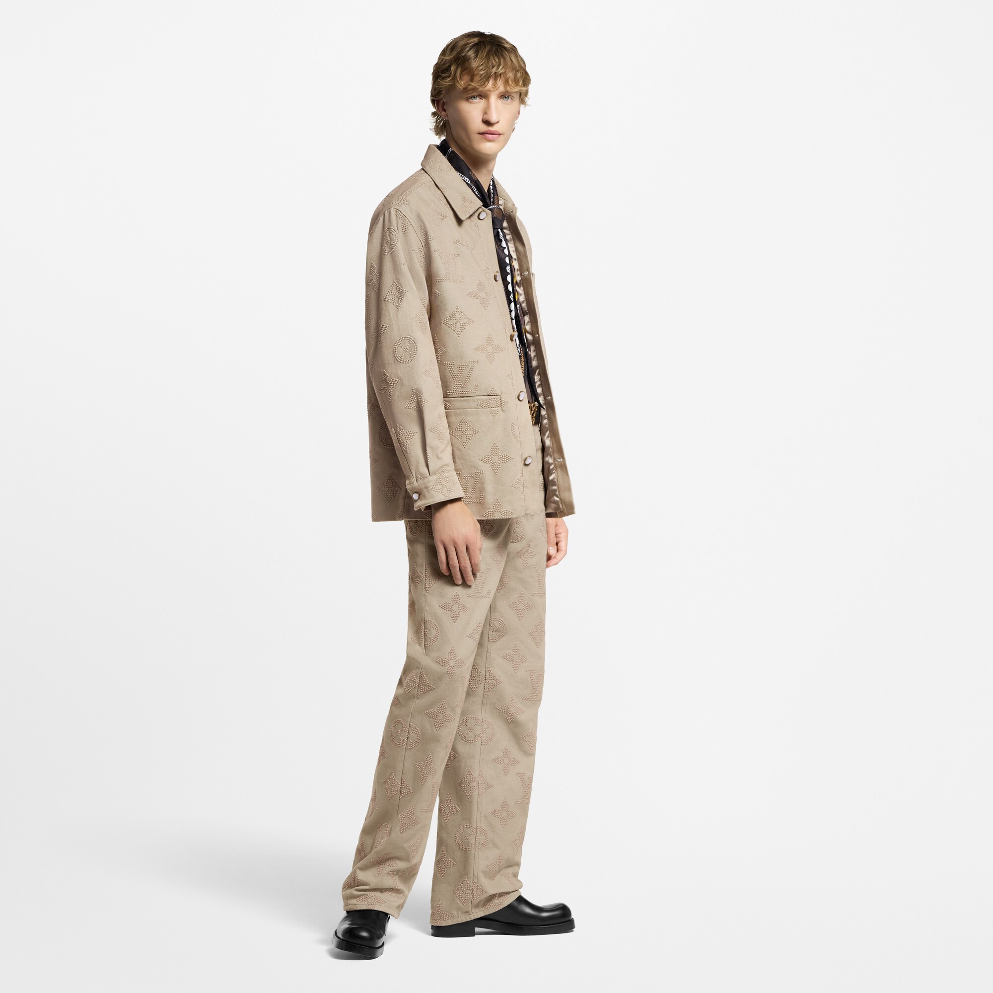 Giacca a camicia con motivo Monogram ricamato  Uomo Abbigliamento Capispalla e Cappotti | LOUIS VUITTON (Zoom prodotto)