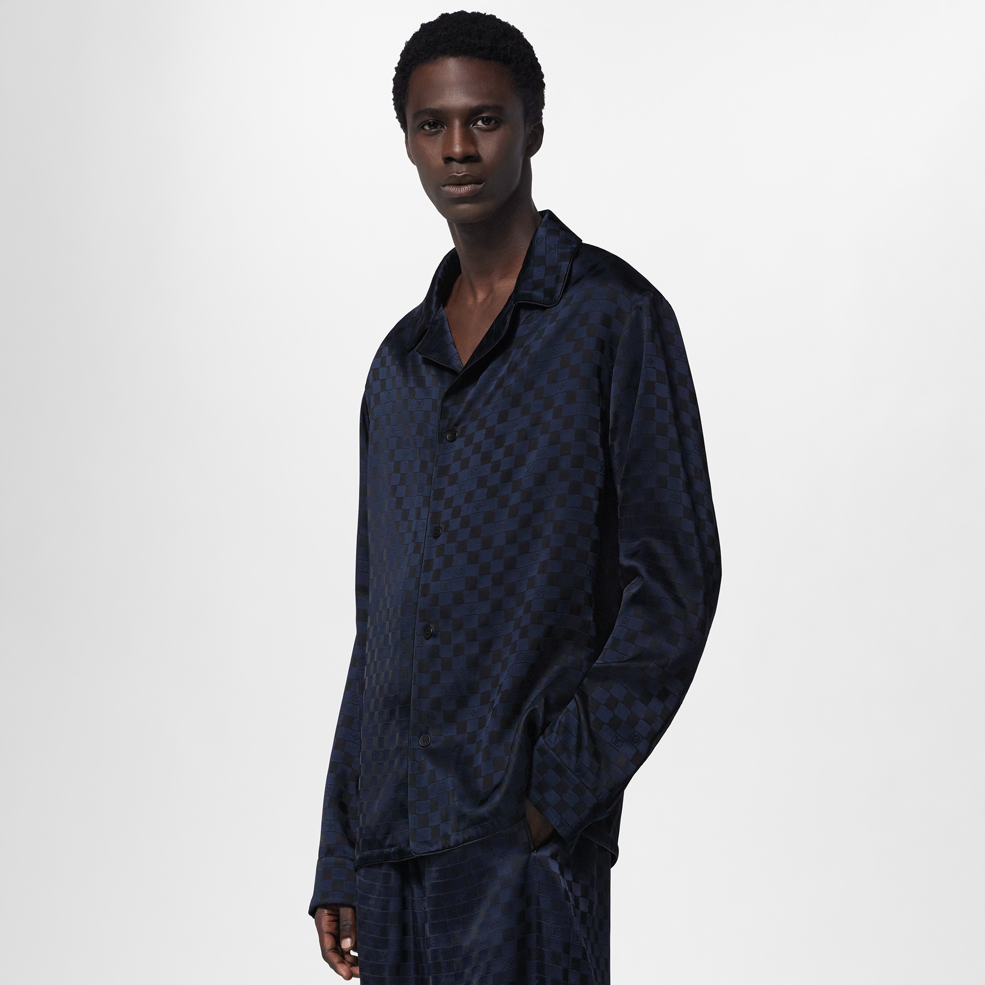 Giacca a camicia da sera a maniche lunghe in misto seta  Uomo Abbigliamento Camicie | LOUIS VUITTON (Zoom prodotto)