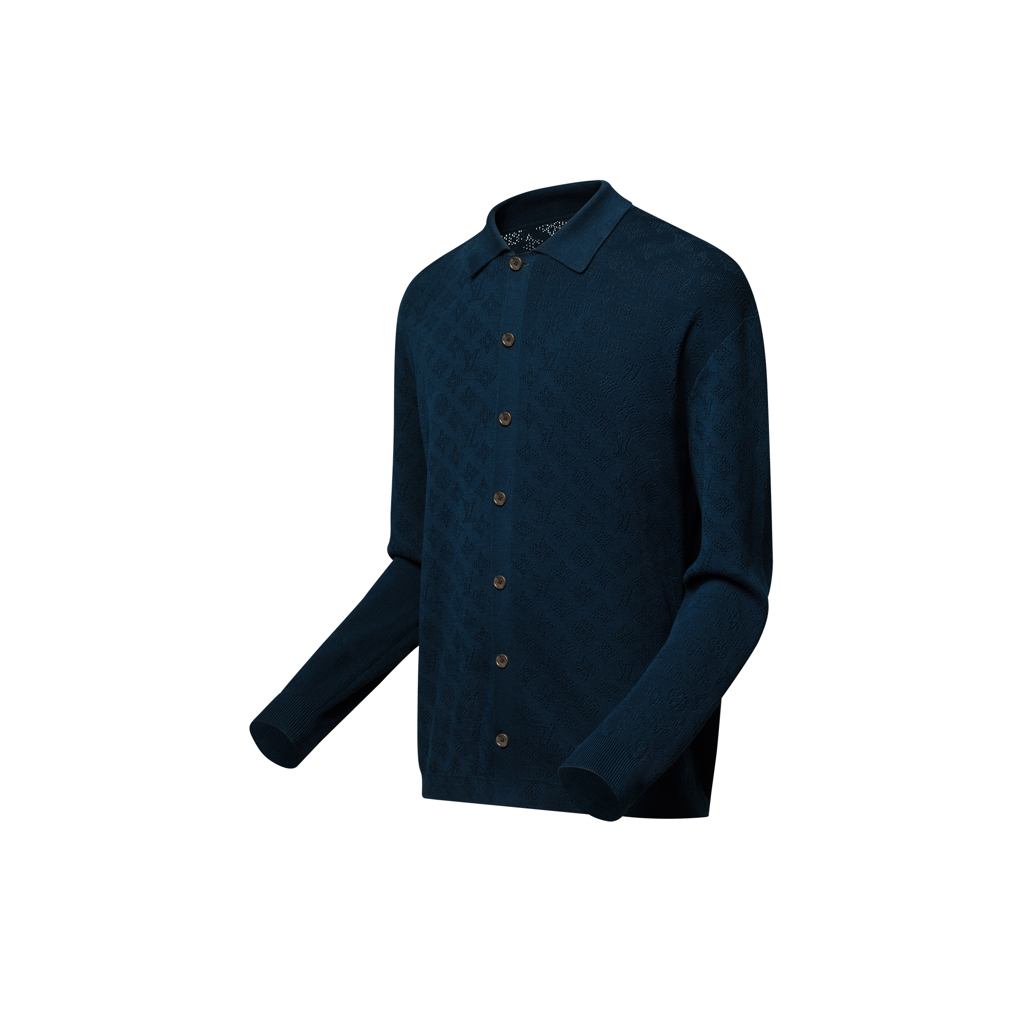 Giacca a camicia in cotone con motivo Monogram Pointelle  Uomo Abbigliamento Tutti i Capi di Abbigliamento | LOUIS VUITTON (Zoom prodotto)