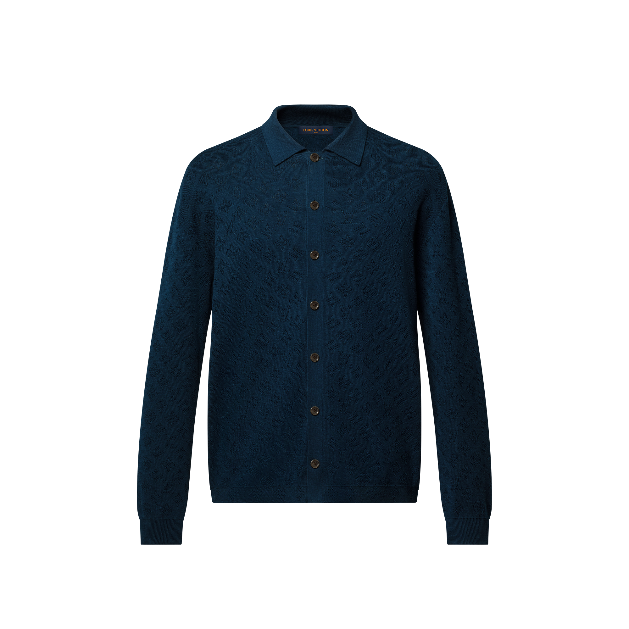 Giacca a camicia in cotone con motivo Monogram Pointelle  Uomo Abbigliamento Tutti i Capi di Abbigliamento | LOUIS VUITTON (Zoom prodotto)