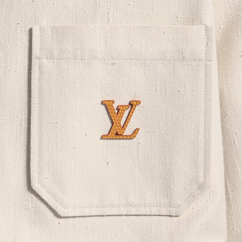 Giacca a camicia in cotone e seta con firma ambiance view