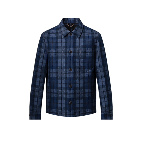 Giacca a camicia in denim con motivo Monogram Tartan Uomo Abbigliamento Tutti i Capi di Abbigliamento | LOUIS VUITTON (Zoom prodotto)