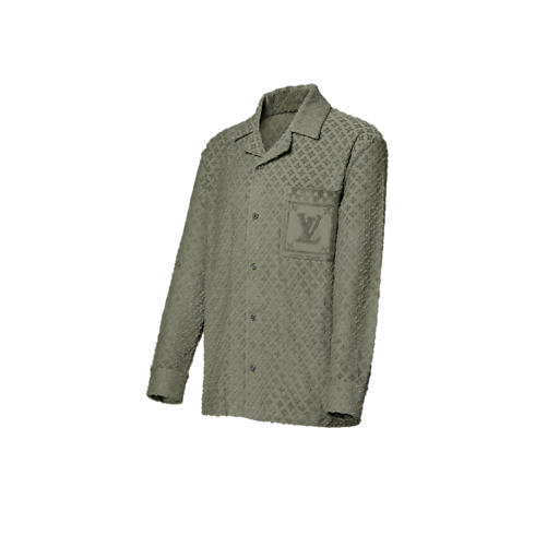 Giacca a camicia in spugna con trama jacquard Uomo Abbigliamento Camicie | LOUIS VUITTON (Zoom prodotto)