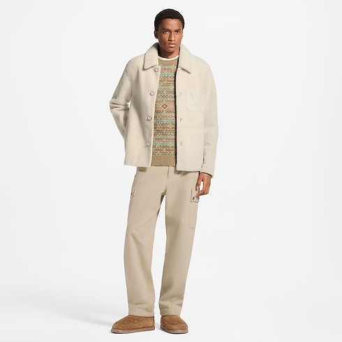 Giacca a camicia in stile workwear in shearling Uomo Abbigliamento Tutti i Capi di Abbigliamento | LOUIS VUITTON (Zoom prodotto)