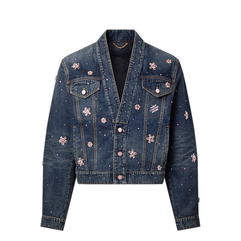 Giacca a kimono in denim con ricami Uomo Abbigliamento Capispalla e Cappotti | LOUIS VUITTON (Zoom prodotto)