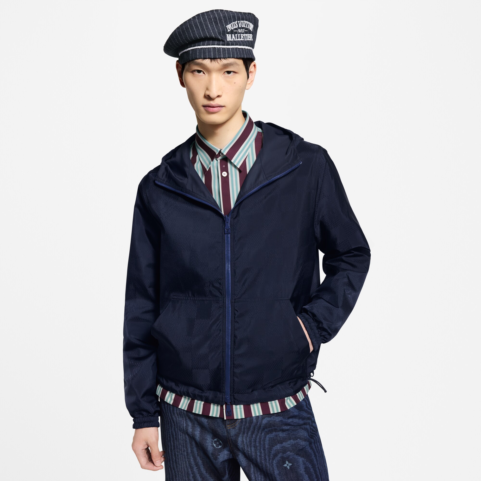 Giacca a vento reversibile con motivo Damier  Uomo Abbigliamento Capispalla e Cappotti | LOUIS VUITTON (Zoom prodotto)
