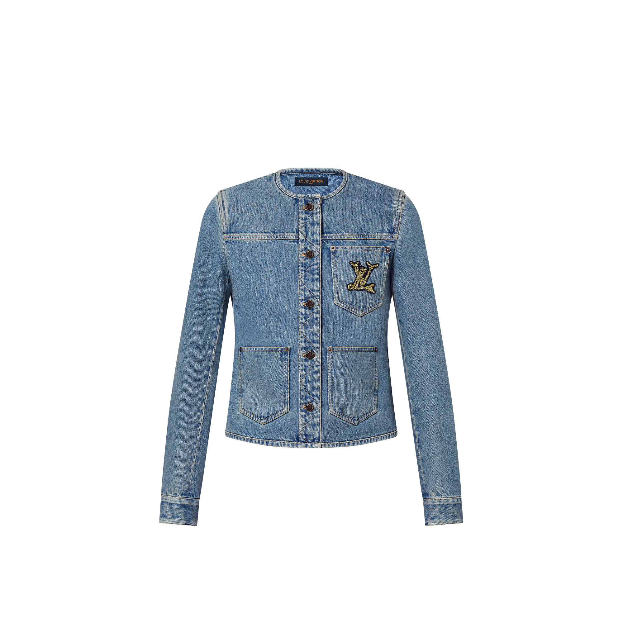 Giacca aderente in denim  Donna Abbigliamento Cappotti e Giacche | LOUIS VUITTON (Zoom prodotto)