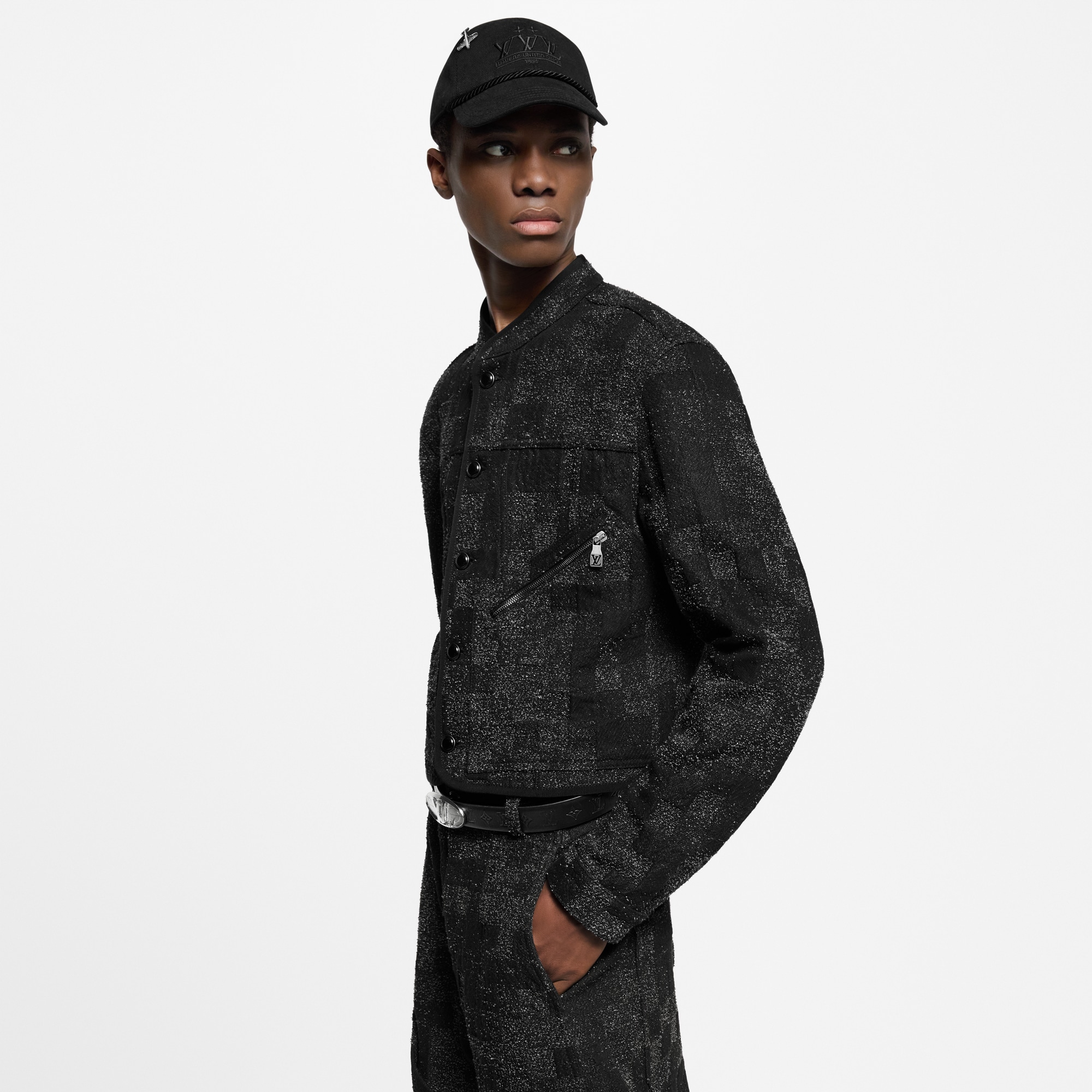 Giacca aviator in denim bouclé  Uomo Abbigliamento Capispalla e Cappotti | LOUIS VUITTON (Zoom prodotto)