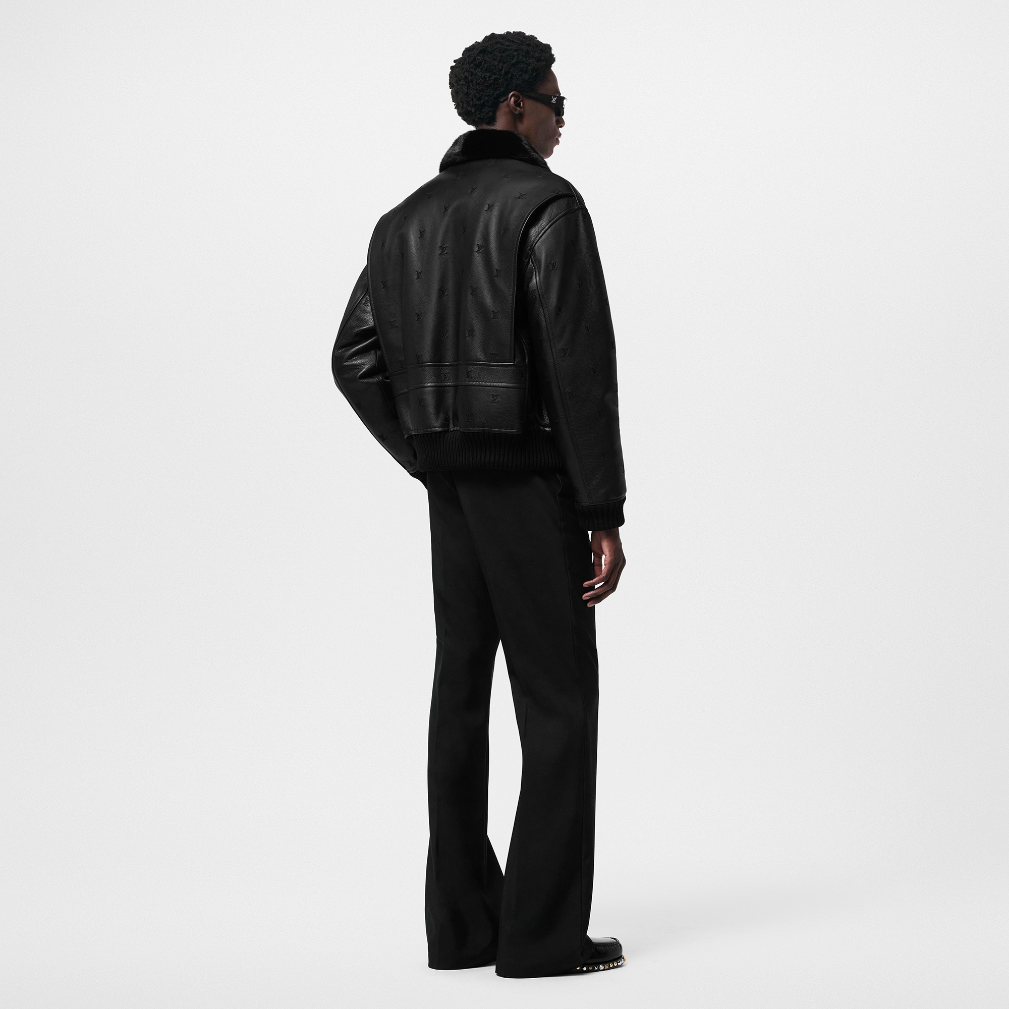 Giacca aviator in pelle con colletto in visone  Uomo Abbigliamento Capispalla e Cappotti | LOUIS VUITTON (Zoom prodotto)