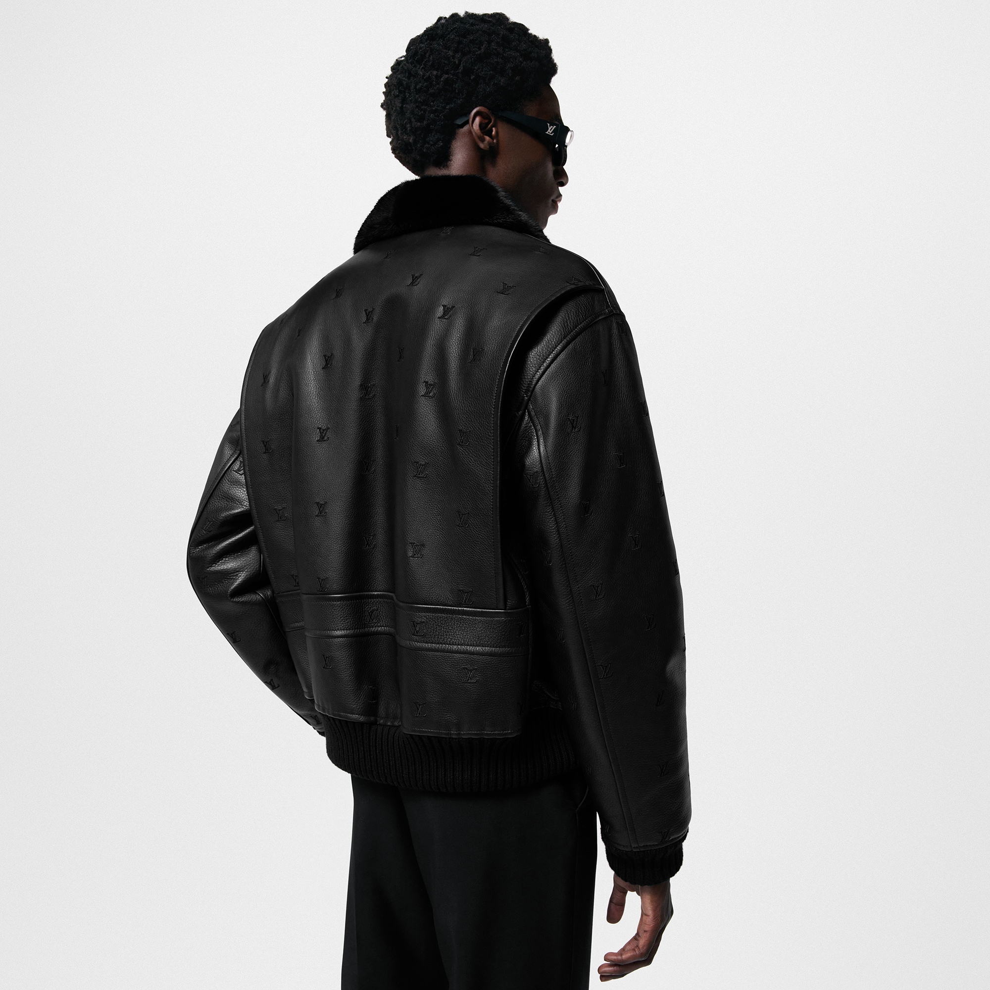 Giacca aviator in pelle con colletto in visone  Uomo Abbigliamento Capispalla e Cappotti | LOUIS VUITTON (Zoom prodotto)