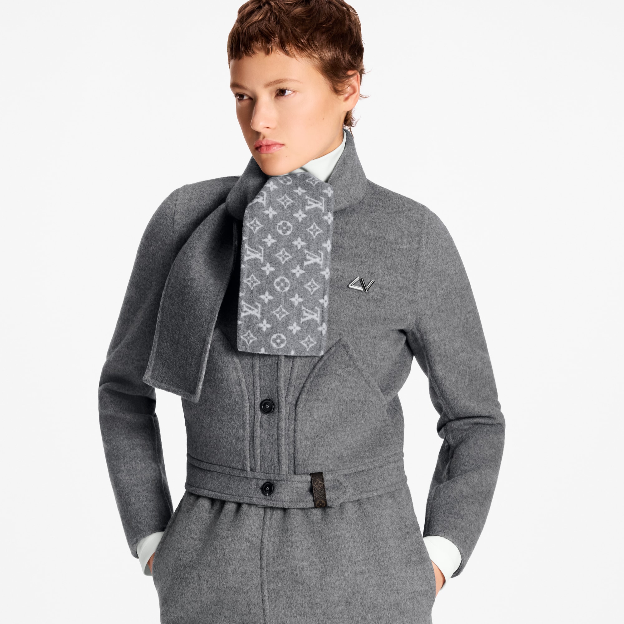 Giacca con colletto a sciarpa  Donna Abbigliamento Cappotti e Giacche | LOUIS VUITTON (Zoom prodotto)