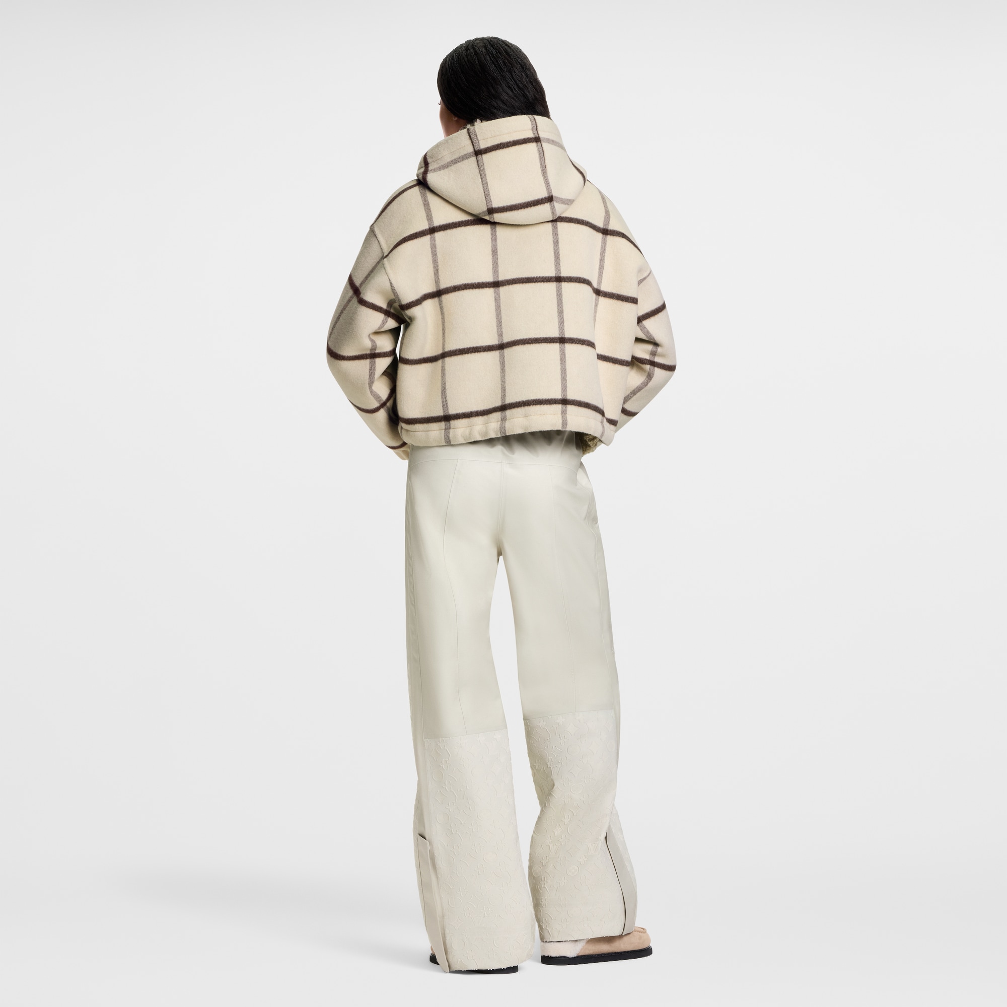 Giacca con motivo a quadri e cappuccio  Donna Abbigliamento Cappotti e Giacche | LOUIS VUITTON (Zoom prodotto)