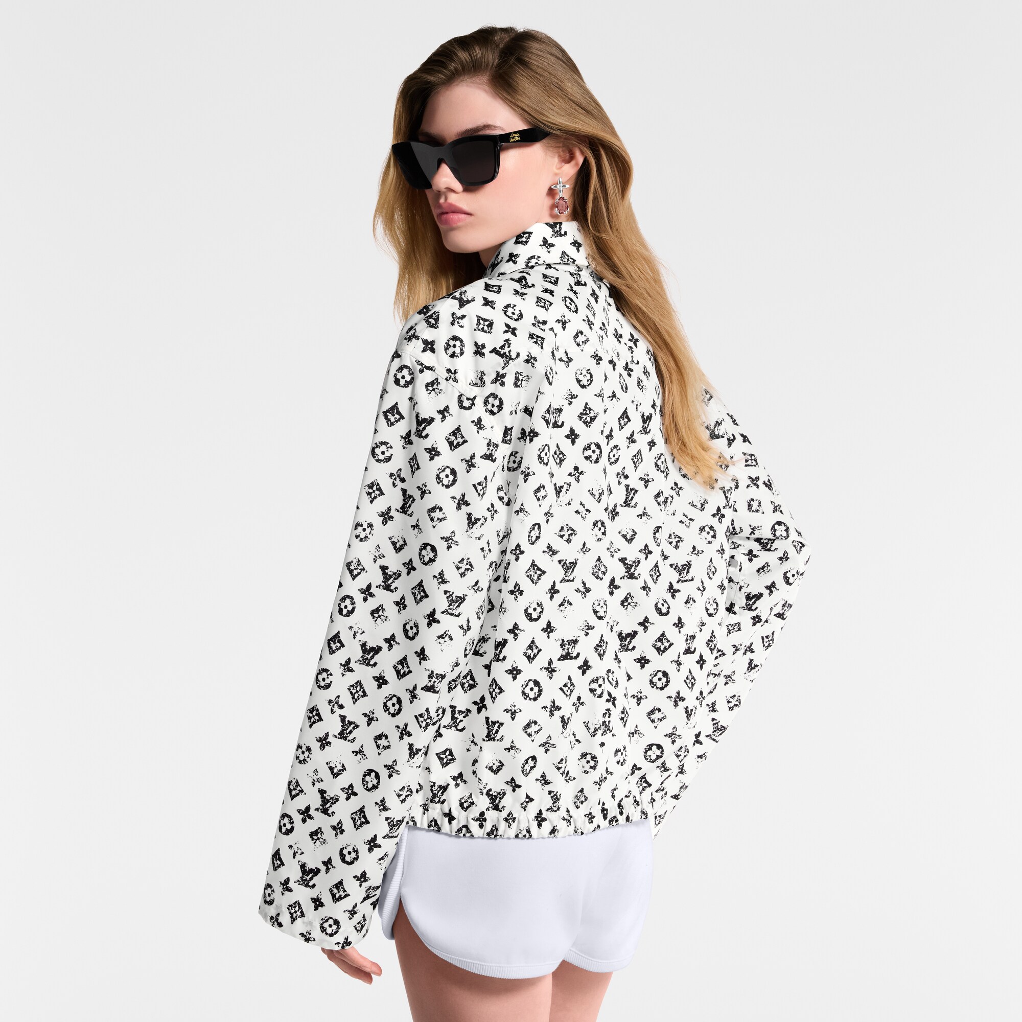 Giacca con motivo Monogram in stile grafico e zip  Donna Abbigliamento Cappotti e Giacche | LOUIS VUITTON (Zoom prodotto)