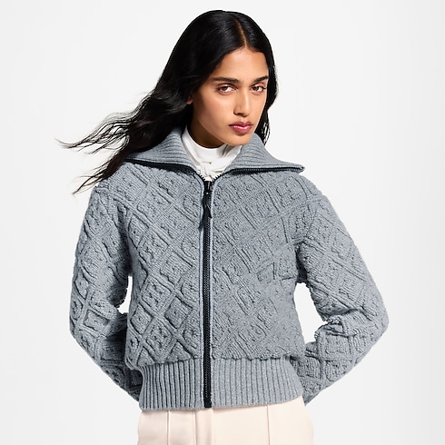 Giacca con motivo Monogram Toweling e zip cropped view