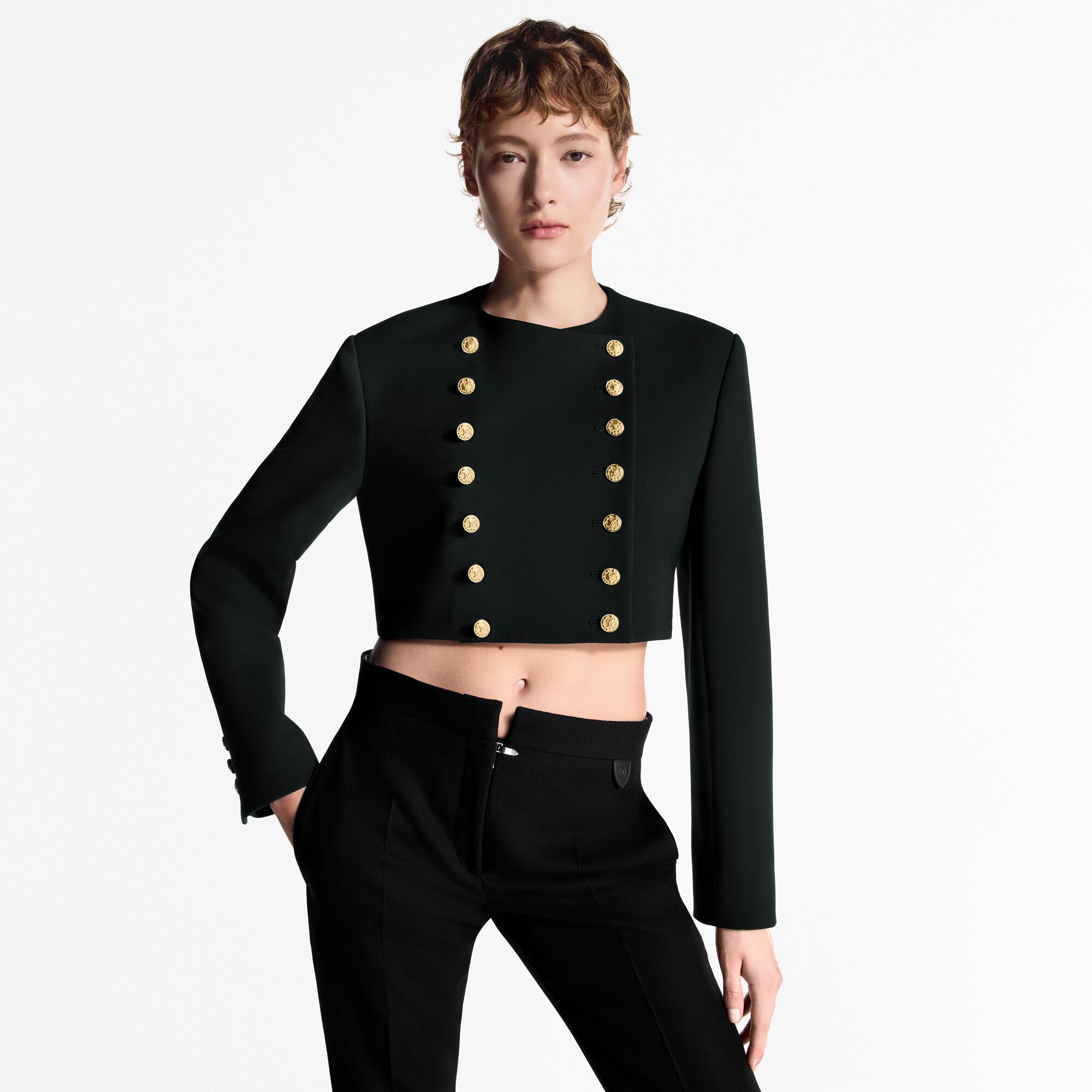 Giacca corta con finiture di bottoni  Donna Abbigliamento Cappotti e Giacche | LOUIS VUITTON (Zoom prodotto)