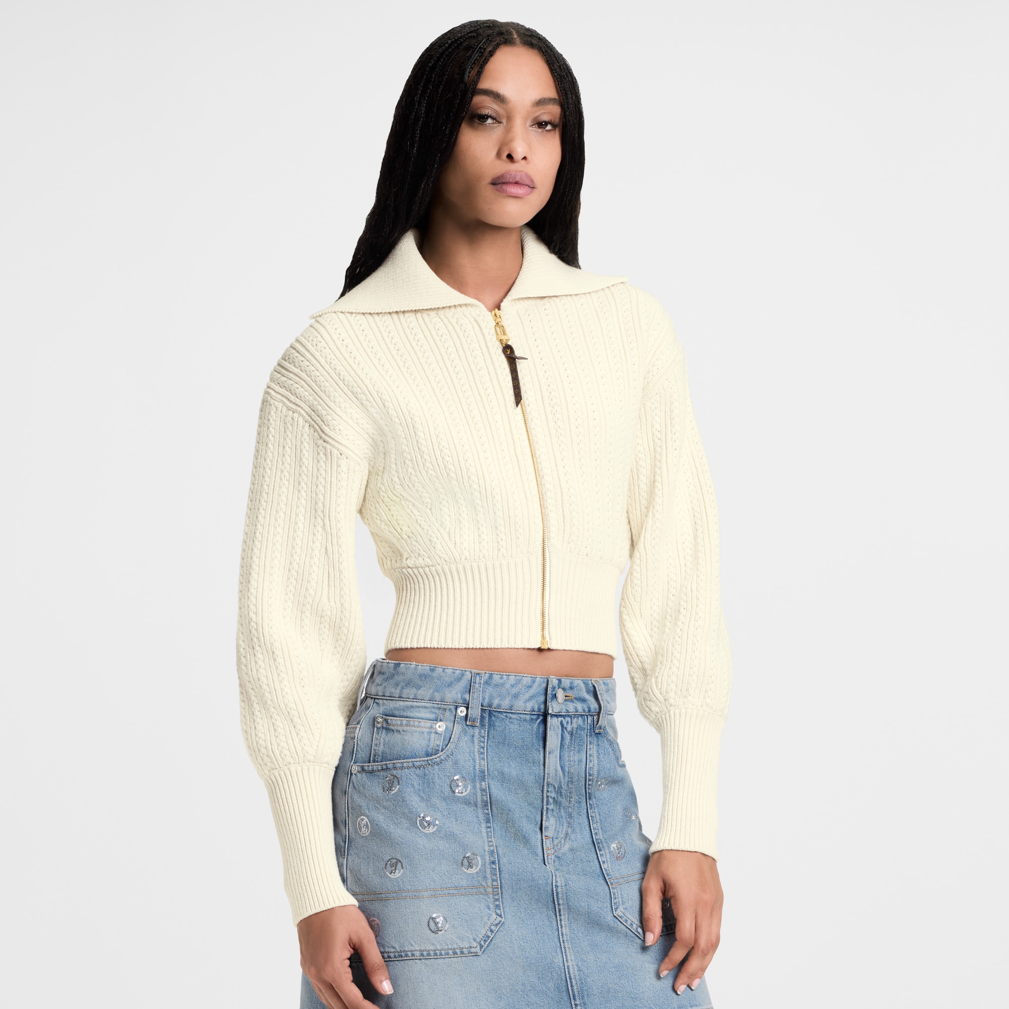 Giacca corta in maglia a coste  Donna Abbigliamento Cappotti e Giacche | LOUIS VUITTON (Zoom prodotto)