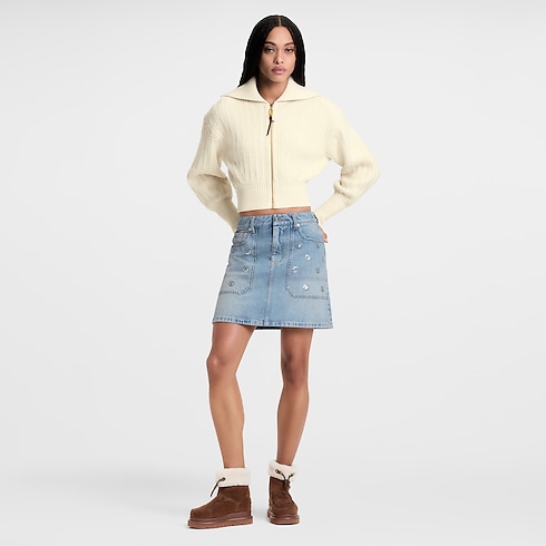 Giacca corta in maglia a coste Donna Abbigliamento Cappotti e Giacche | LOUIS VUITTON (Zoom prodotto)