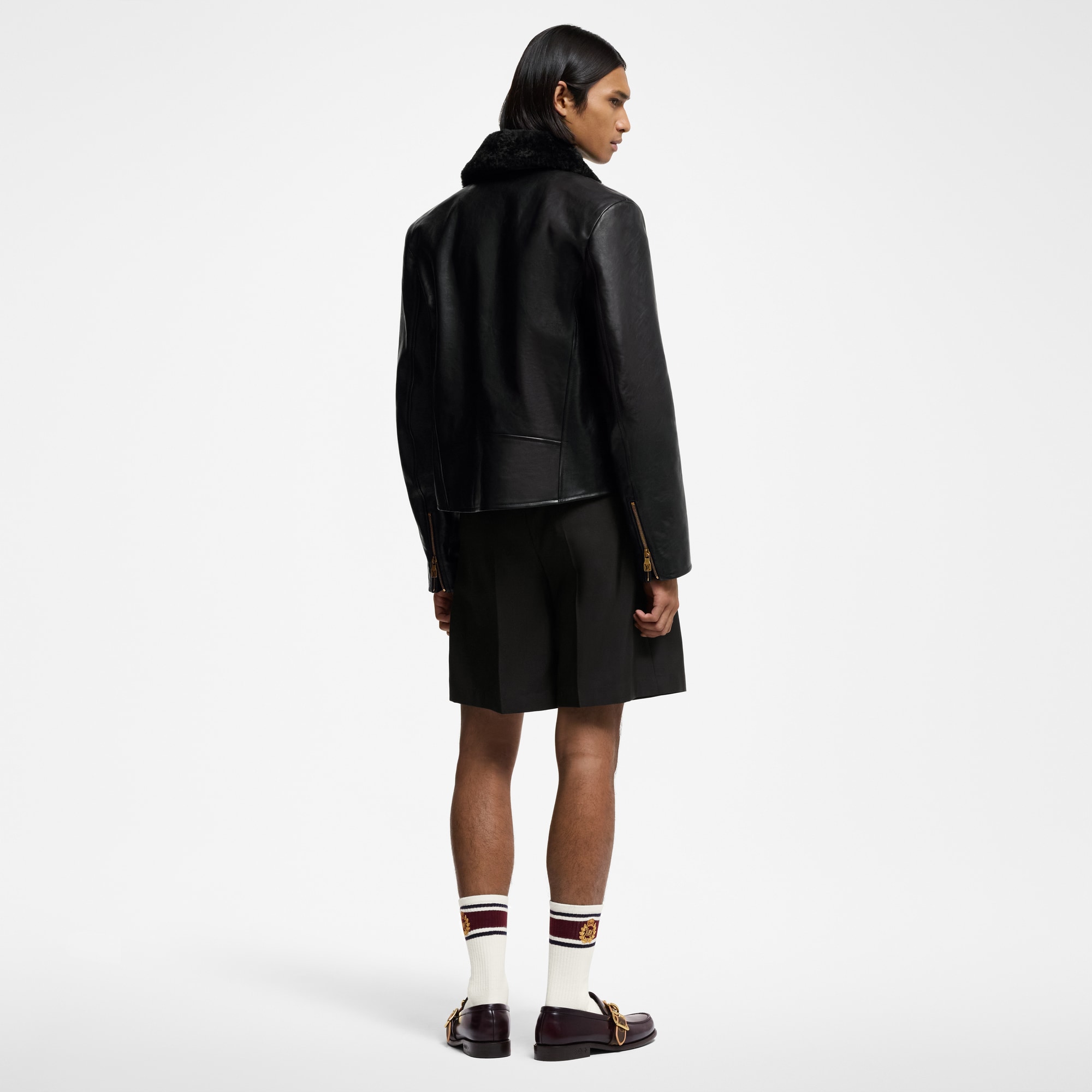 Giacca da biker da sera in pelle e shearling  Uomo Abbigliamento Capispalla e Cappotti | LOUIS VUITTON (Zoom prodotto)