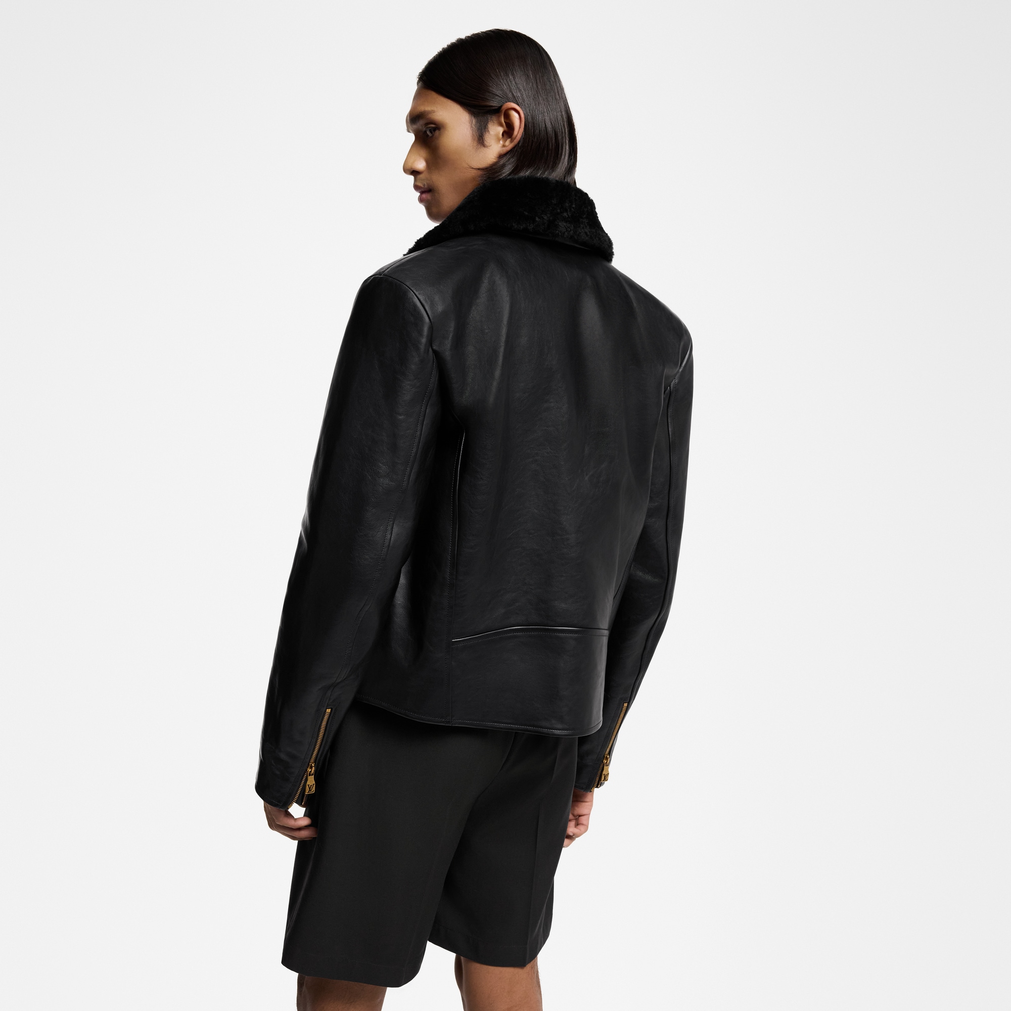 Giacca da biker da sera in pelle e shearling  Uomo Abbigliamento Capispalla e Cappotti | LOUIS VUITTON (Zoom prodotto)