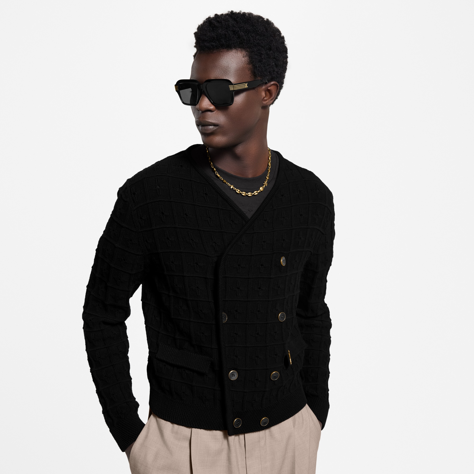 Giacca doppiopetto in maglia  Uomo Abbigliamento Tutti i Capi di Abbigliamento | LOUIS VUITTON (Zoom prodotto)