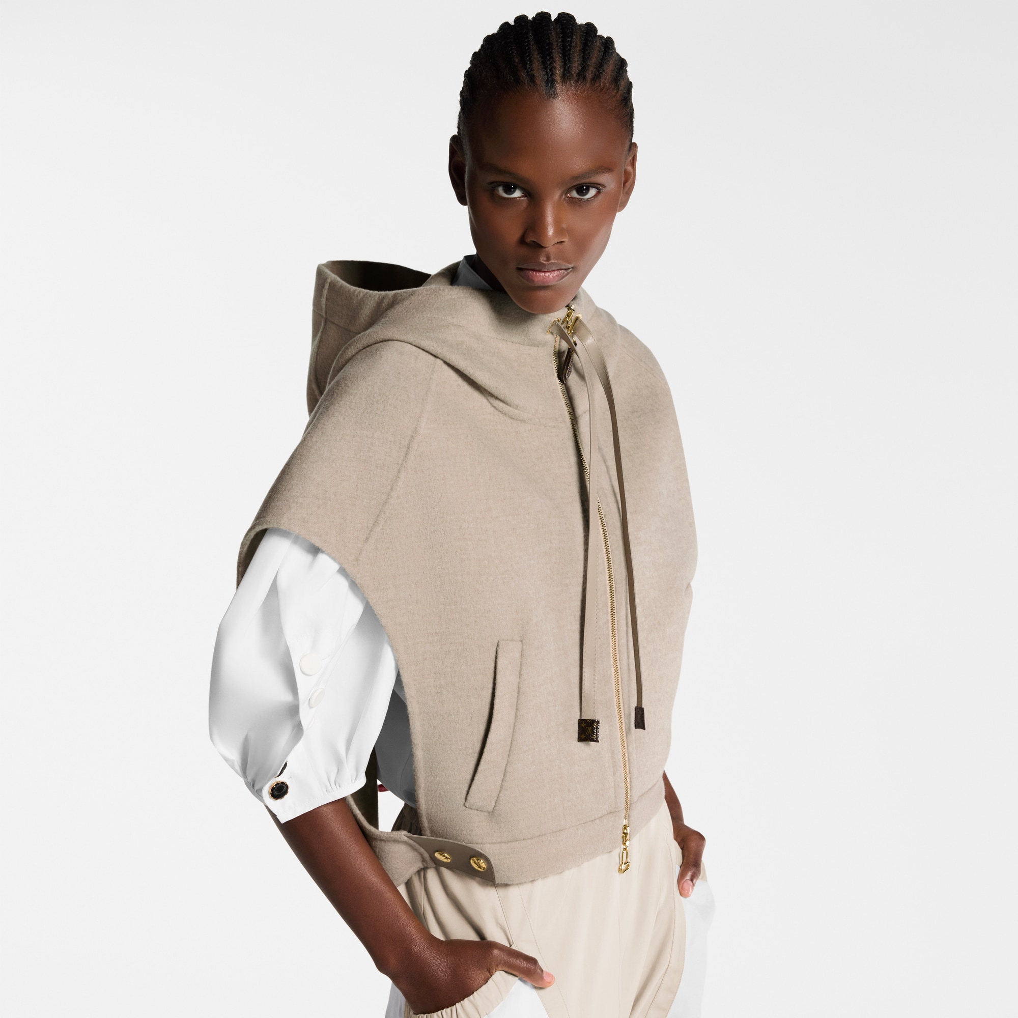Giacca double face con maniche aperte  Donna Abbigliamento Cappotti e Giacche | LOUIS VUITTON (Zoom prodotto)