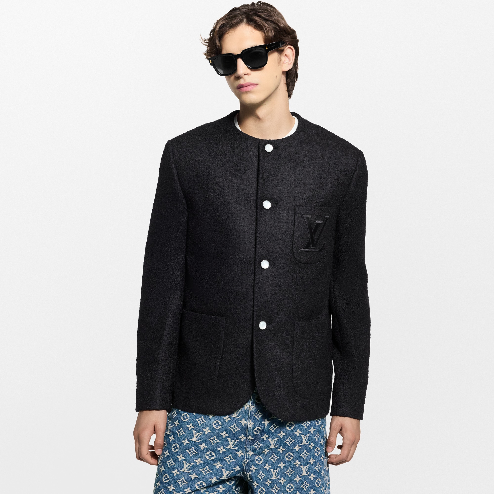 Giacca elegante senza colletto  Uomo Abbigliamento Blazer e Giacche | LOUIS VUITTON (Zoom prodotto)