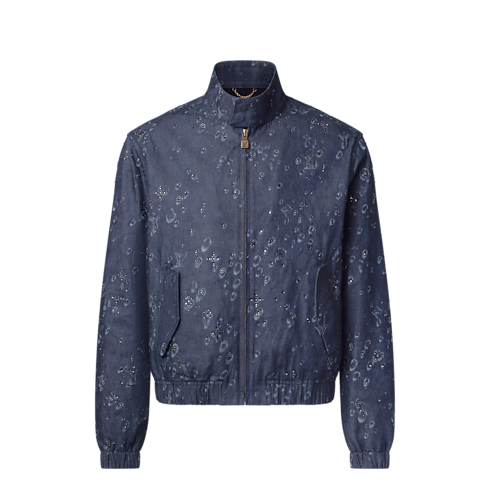 Giacca Harrington in denim con decori Uomo Abbigliamento Capispalla e Cappotti | LOUIS VUITTON (Zoom prodotto)