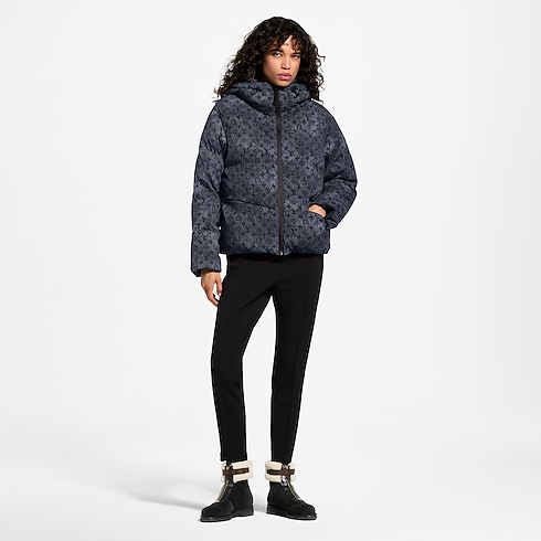 Giacca imbottita con motivo Monogram effetto denim worn view