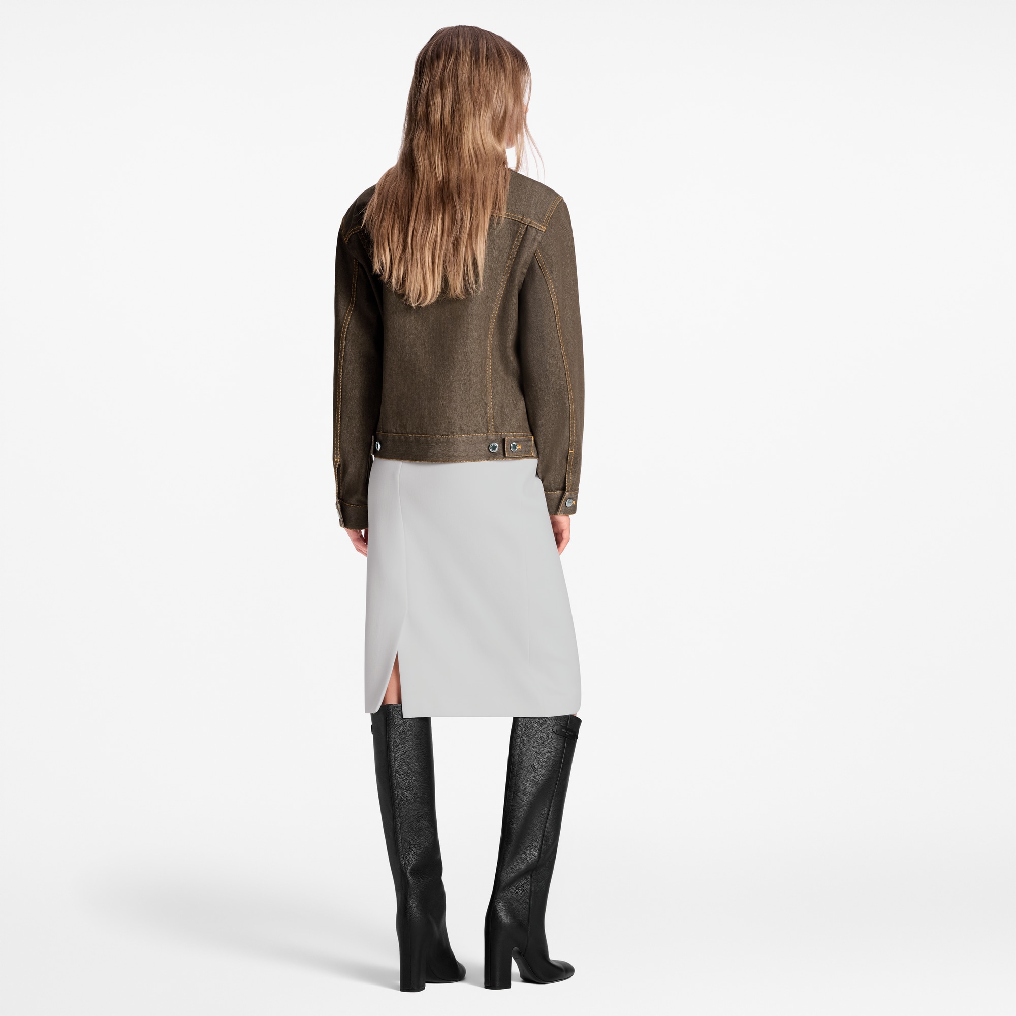 Giacca in denim con applicazione ispirata alla borsa Speedy  Donna Abbigliamento Cappotti e Giacche | LOUIS VUITTON (Zoom prodotto)