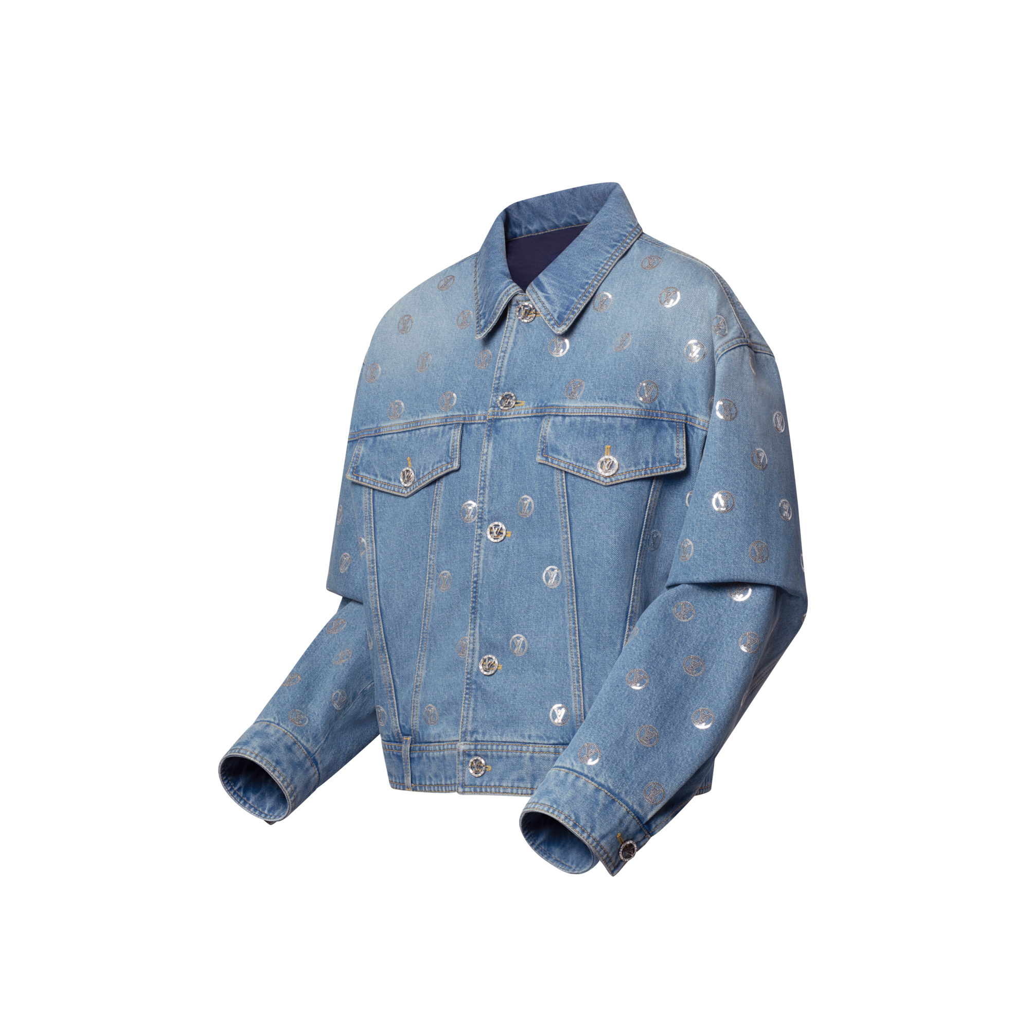 Giacca in denim con firma in paillettes  Donna Abbigliamento Cappotti e Giacche | LOUIS VUITTON (Zoom prodotto)