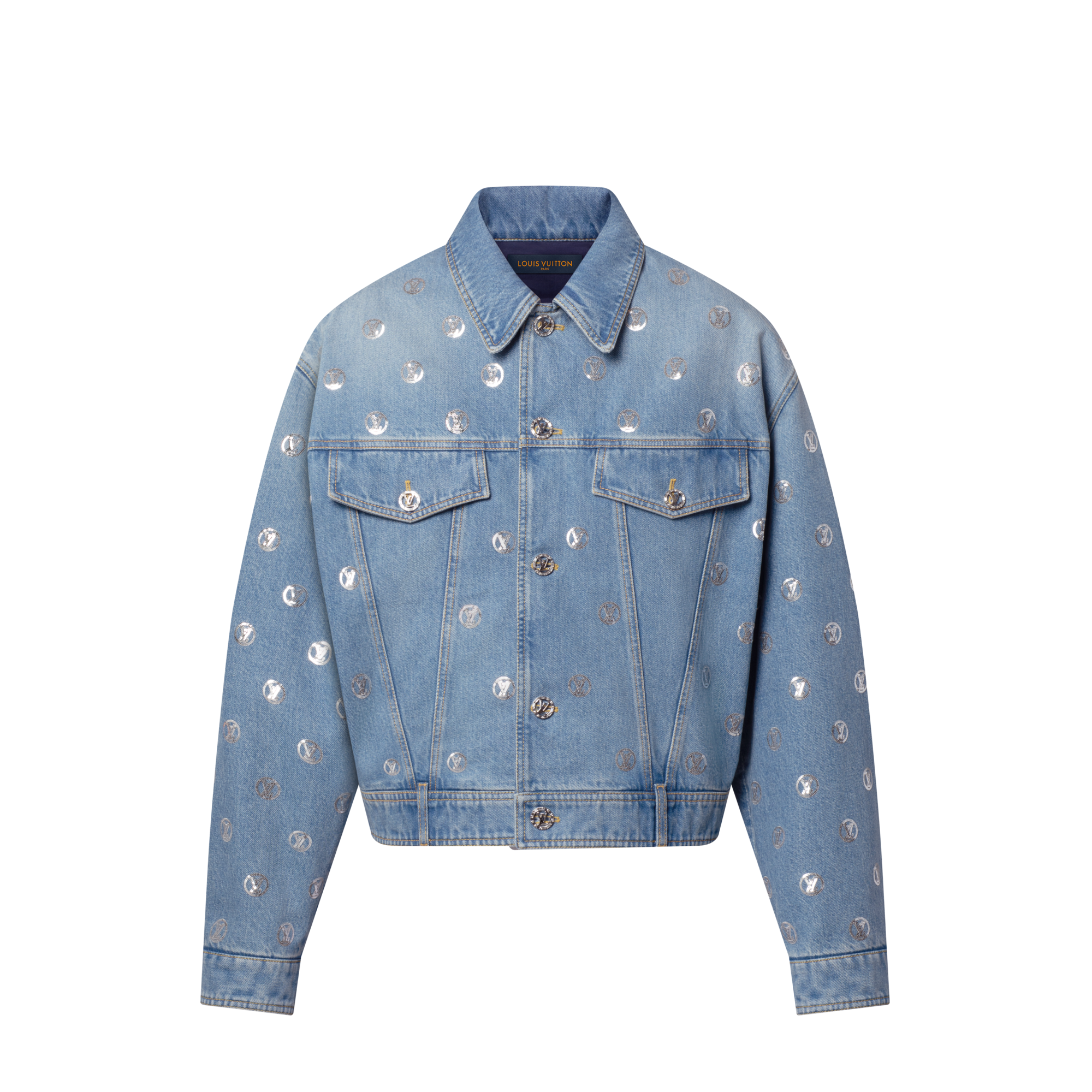 Giacca in denim con firma in paillettes  Donna Abbigliamento Cappotti e Giacche | LOUIS VUITTON (Zoom prodotto)