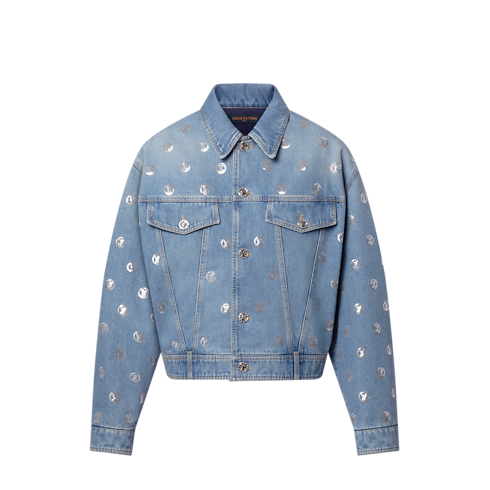 Giacca in denim con firma in paillettes Donna Abbigliamento Cappotti e Giacche | LOUIS VUITTON (Zoom prodotto)