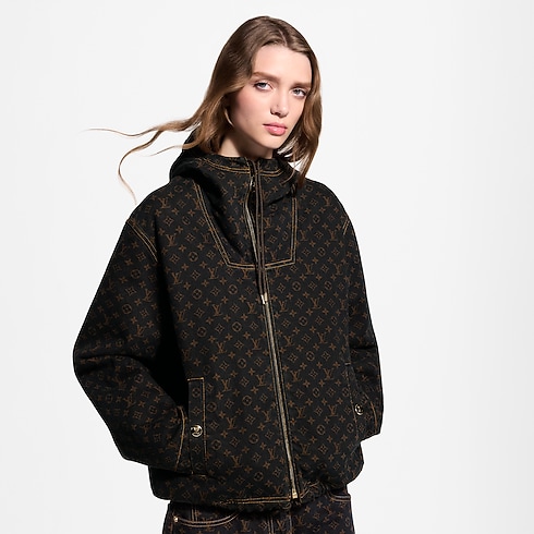 Giacca in denim con motivo Monogram e zip Donna Abbigliamento Cappotti e Giacche | LOUIS VUITTON (Zoom prodotto)