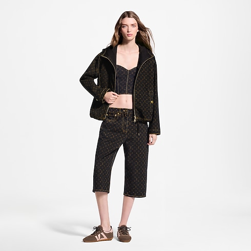 Giacca in denim con motivo Monogram e zip Donna Abbigliamento Cappotti e Giacche | LOUIS VUITTON (Zoom prodotto)