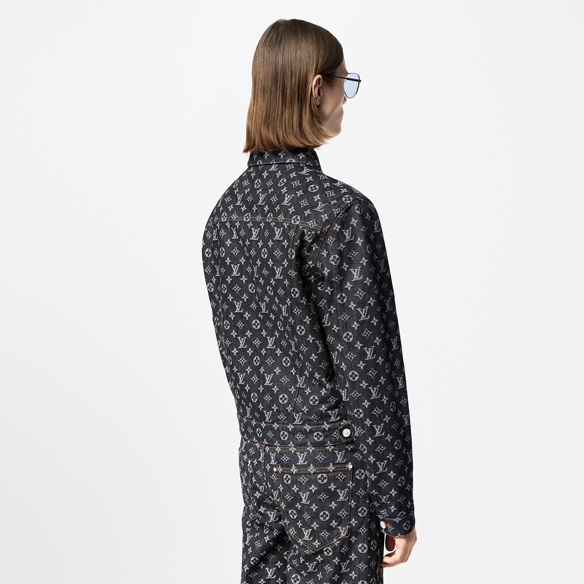 Giacca in denim con motivo Monogram in trama jacquard  Uomo Abbigliamento Capispalla e Cappotti | LOUIS VUITTON (Zoom prodotto)
